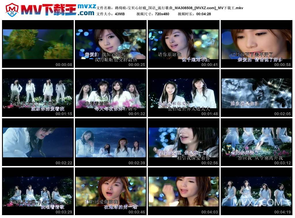 路绮欧-宝贝心好痛_国语_流行歌曲_MA308508